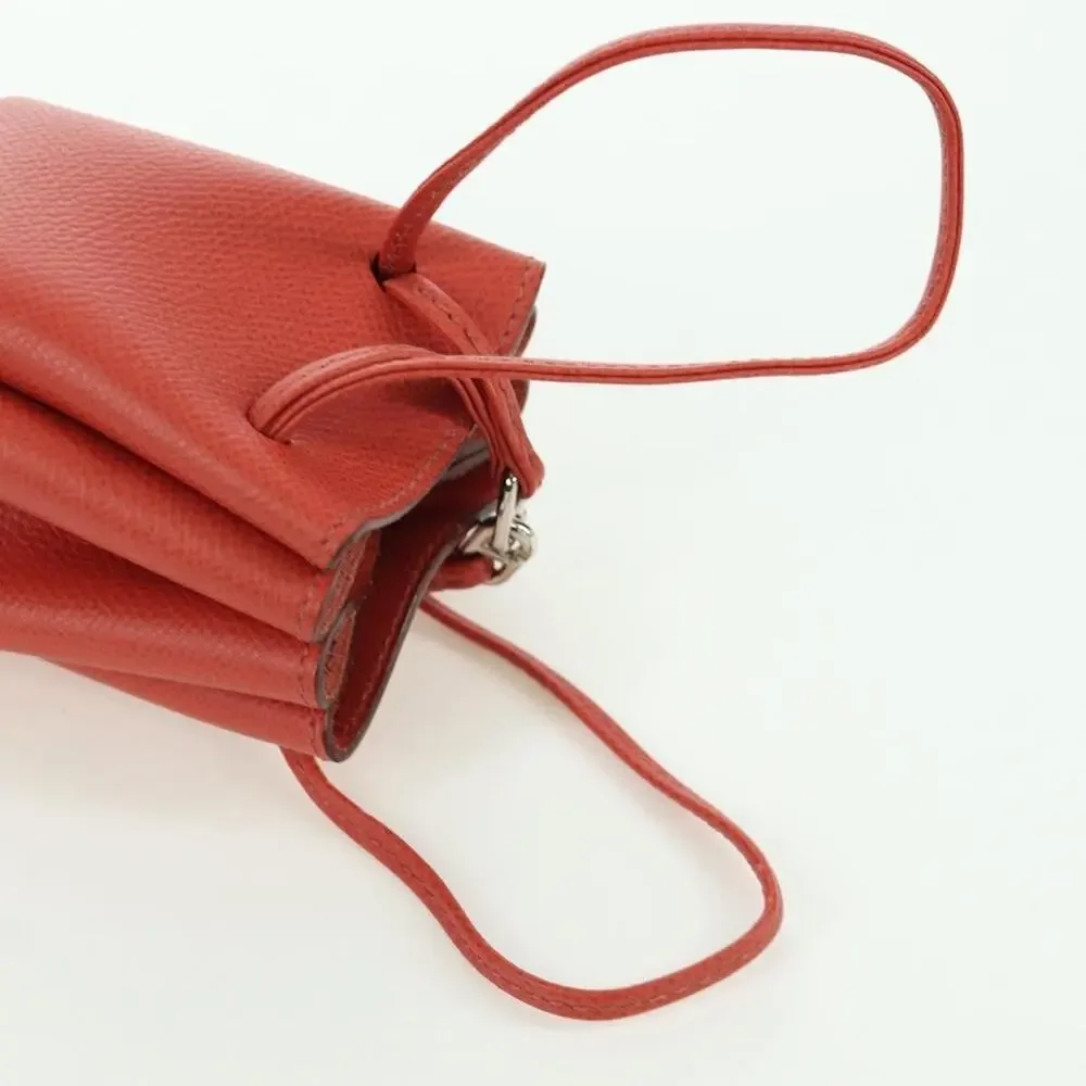 Hermes Leather Vespa Pouch Red